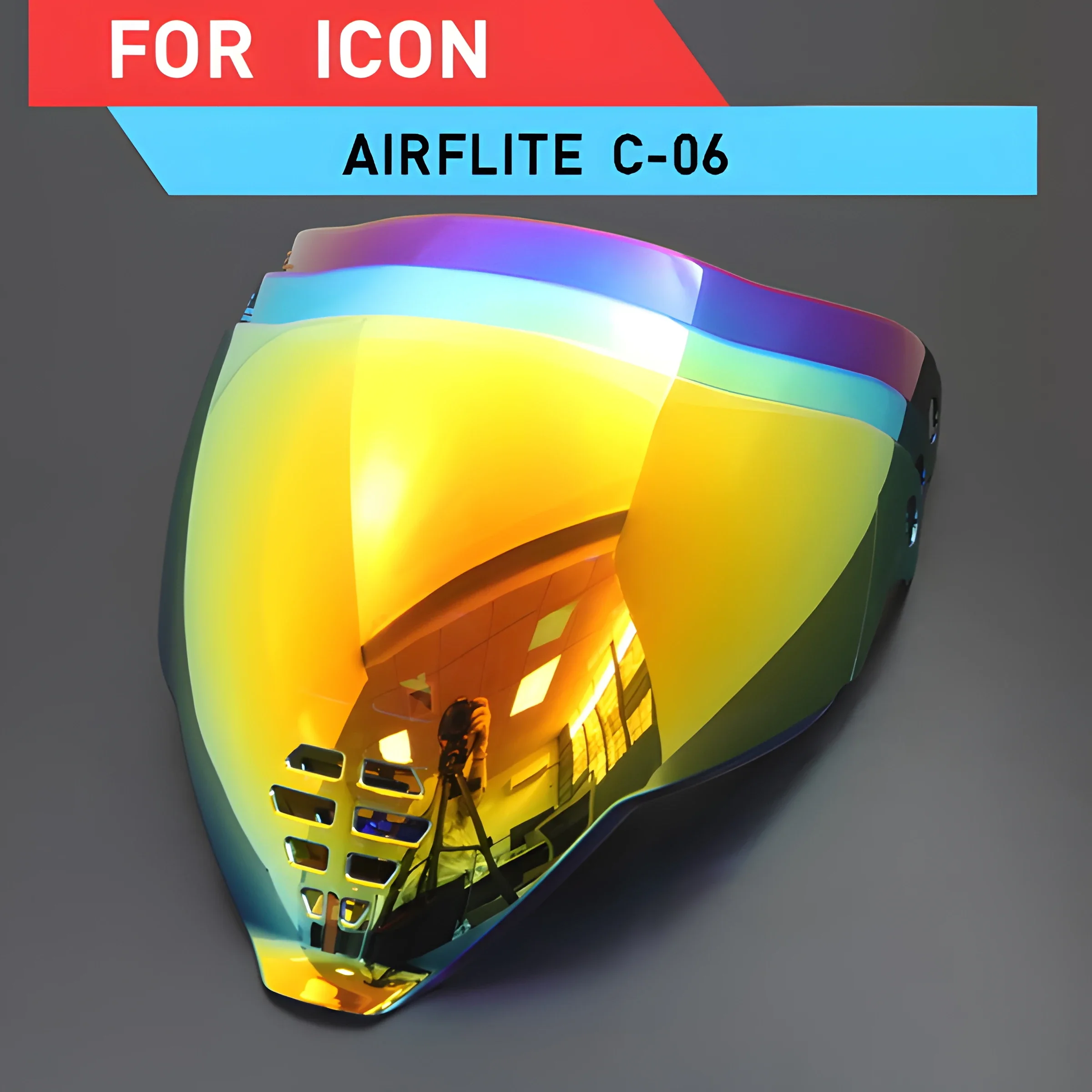 Visiera Per Casco Per Icon Airflite Ic-06 Scudi Per Casco Moto Protezione Uv Cascos Visera Visvishield Parasole Lente Parabrezza