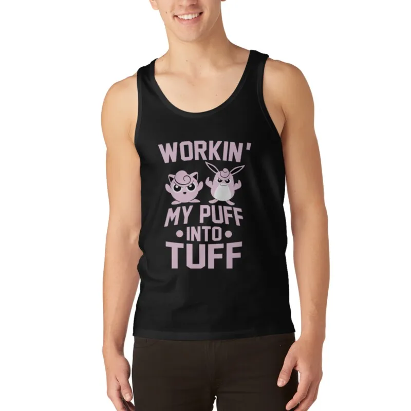 

working my puff into tuff shirt Tank Top bodybuilding singlets for men