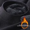 Woolen sweater Men's half-turtleneck winter woolen padded sweater with woolen padded warm bottom sweater 2