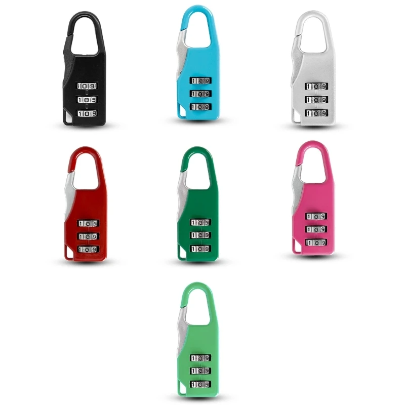 

Travel Mini Padlock Small Lock with 3 Digit Combination Security Lock for Diary Home Gym School Bag Suitcases Zippers