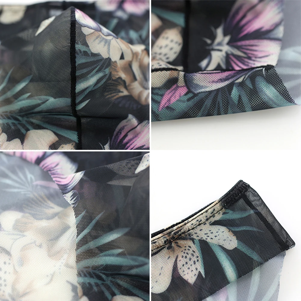 

Мужские сетчатые трусы с цветочным принтом, сексуальные трусы с заниженной талией, дышащее нижнее белье с карманом, мужские Трусы-стринги для геев