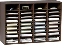 Vevor Literature Organizers, 36 Compartments Office Mailbox With Adjustable Shelves, Wood Literature Sorter 39.3X12X26.8 Inches 1