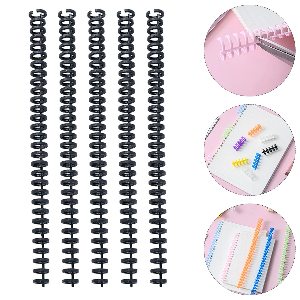 10 Pcs Plastic Coil Binding Spines Spiral Notebook Coils Loose Leaf Combs Filing Products Binder Index Dividers Office Supplies