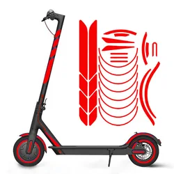 Electric Scooter Reflective Fluorescent Warning Strip Set (Red)