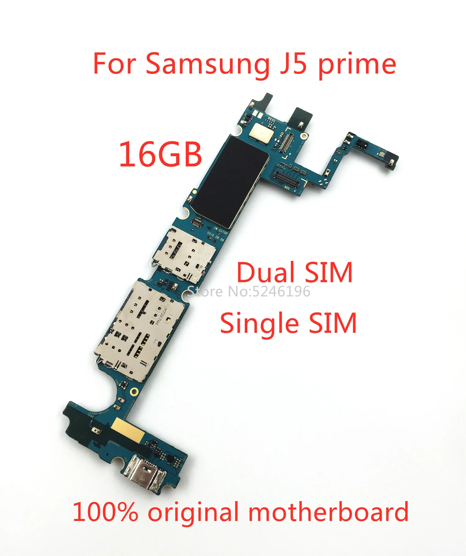 

1 шт. для Samsung Galaxy J5 prime J5prime 2016 G570F G570Y 100% оригинальная материнская плата чип система разблокировка логическая плата замена