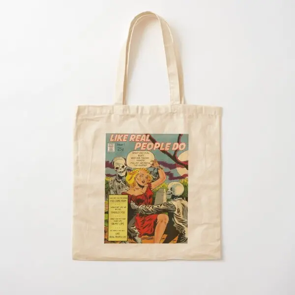 Like Real People Do Hozier Retro Comic Canvas Bag Women Fabric Travel ...