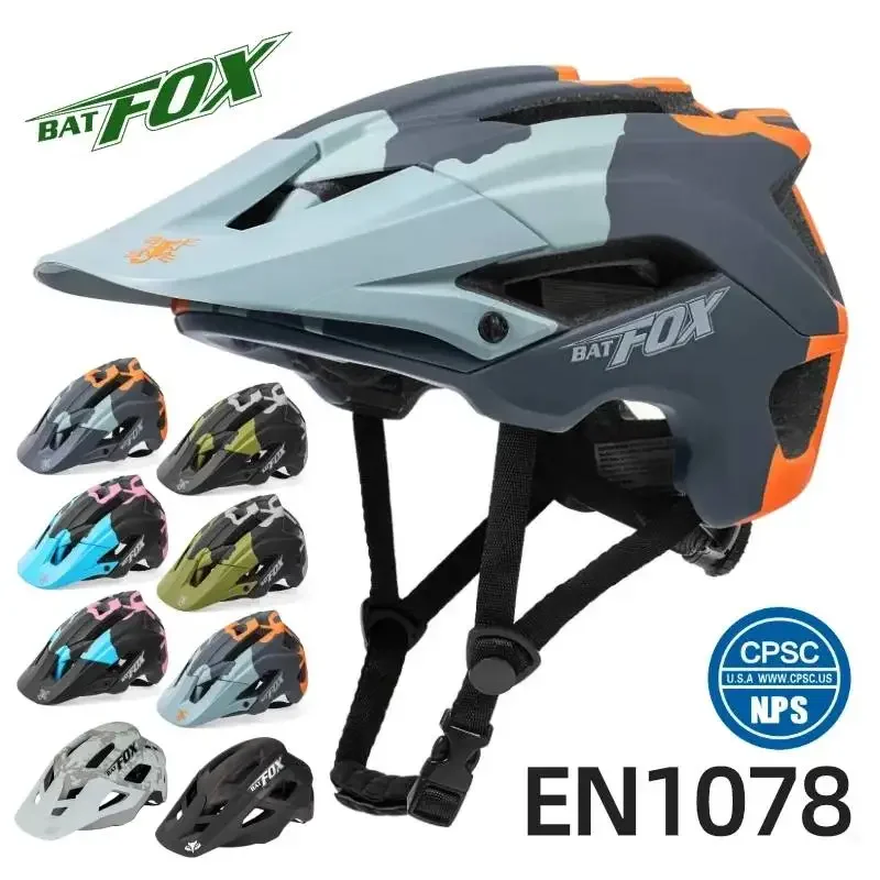 Шлем горный BATFOX для мужчин, легкий безопасный шлем для горного велосипеда
