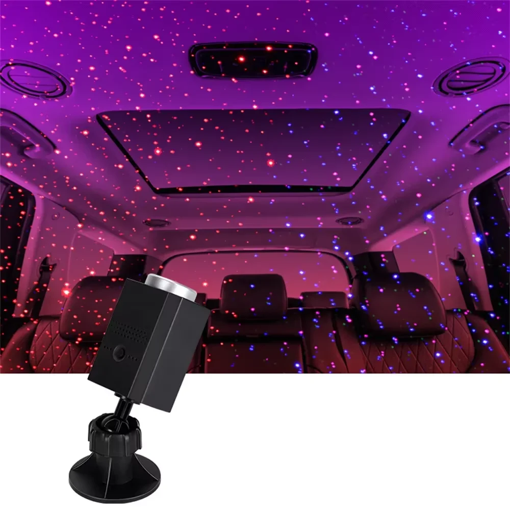 USB Rechargeable Starry Sky Projector With Battery Multiple Modes Car Starry Sky Projection Lamp Bedroom Atmosphere Night Light