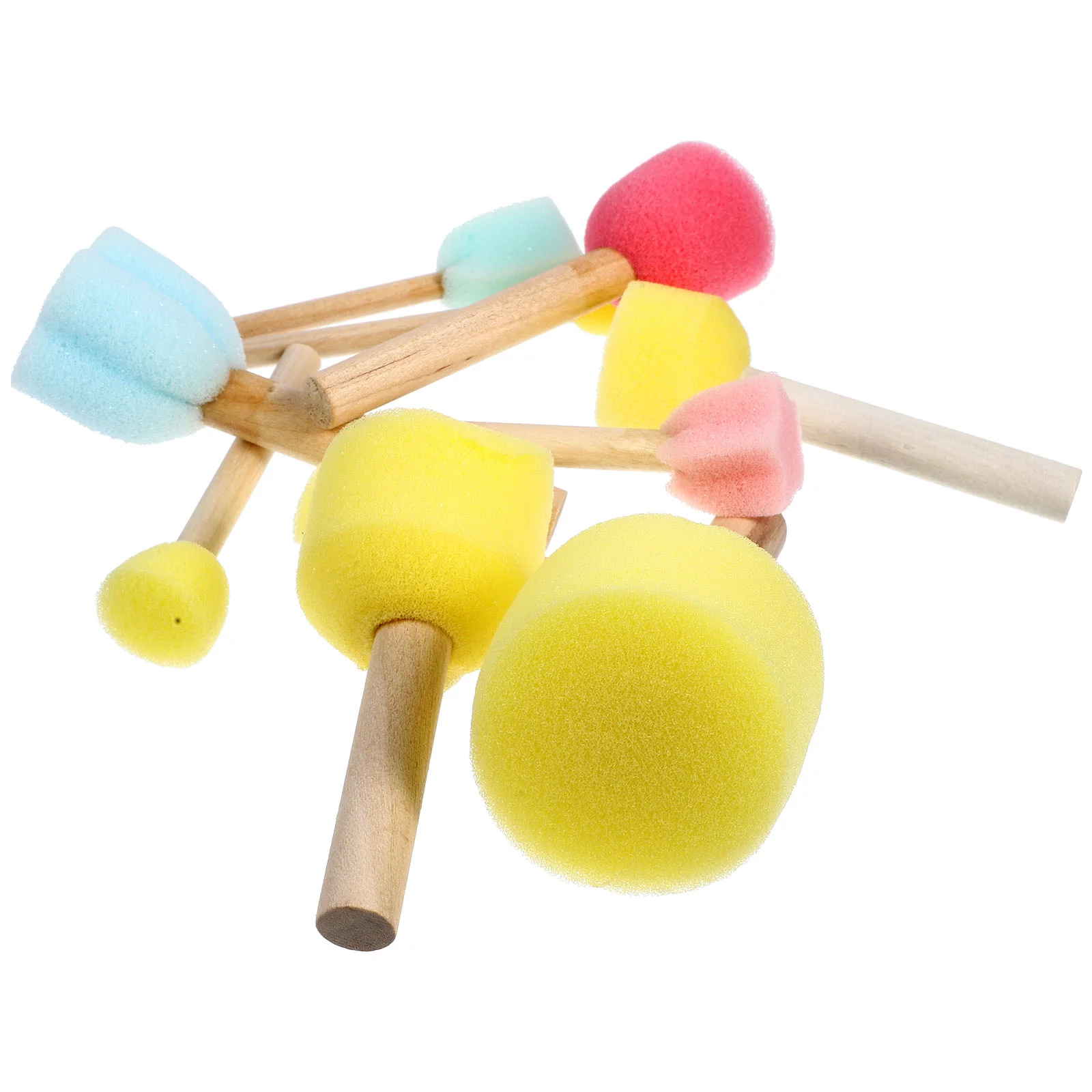 

10pcs Round Paint Sponge Brushes Mini DIY Painting Sponge Random Type Color