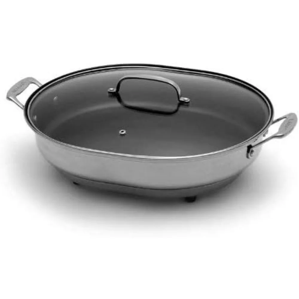 Nonstick Oval Electric Skillet,Brushed Stainless & Cuisinart, 14-Cup Glass Carafe, Fully Automatic for Brew Strength Control 3