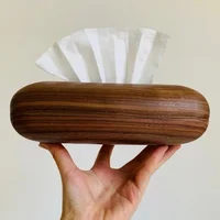 Black Walnut Wood Tissue Box Vintage Napkin Holder Storage Boxes Bedroom Home Kitchen Storage Table Decoration Accessories 1