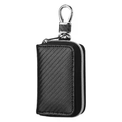 Premium Car Key Signal Blocker Case: Faraday Cage RFID Protection Pouch (Black)
