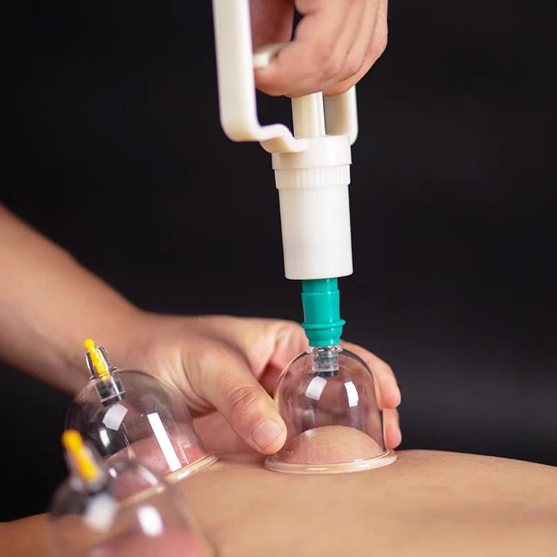 12/6 Pcs Jar Vacuum Cupping Cans Device for Massage Meridian Therapy Acupuncture Anti Cellulite Suction Cup Body Massage Cans 6