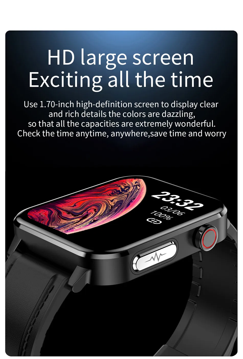 2022 LIGE ECG Men's Smart Watch With Body Temperature Heart Rate Blood Pressure Monitor Health Smart Bracelet For Huawei Xiaomi