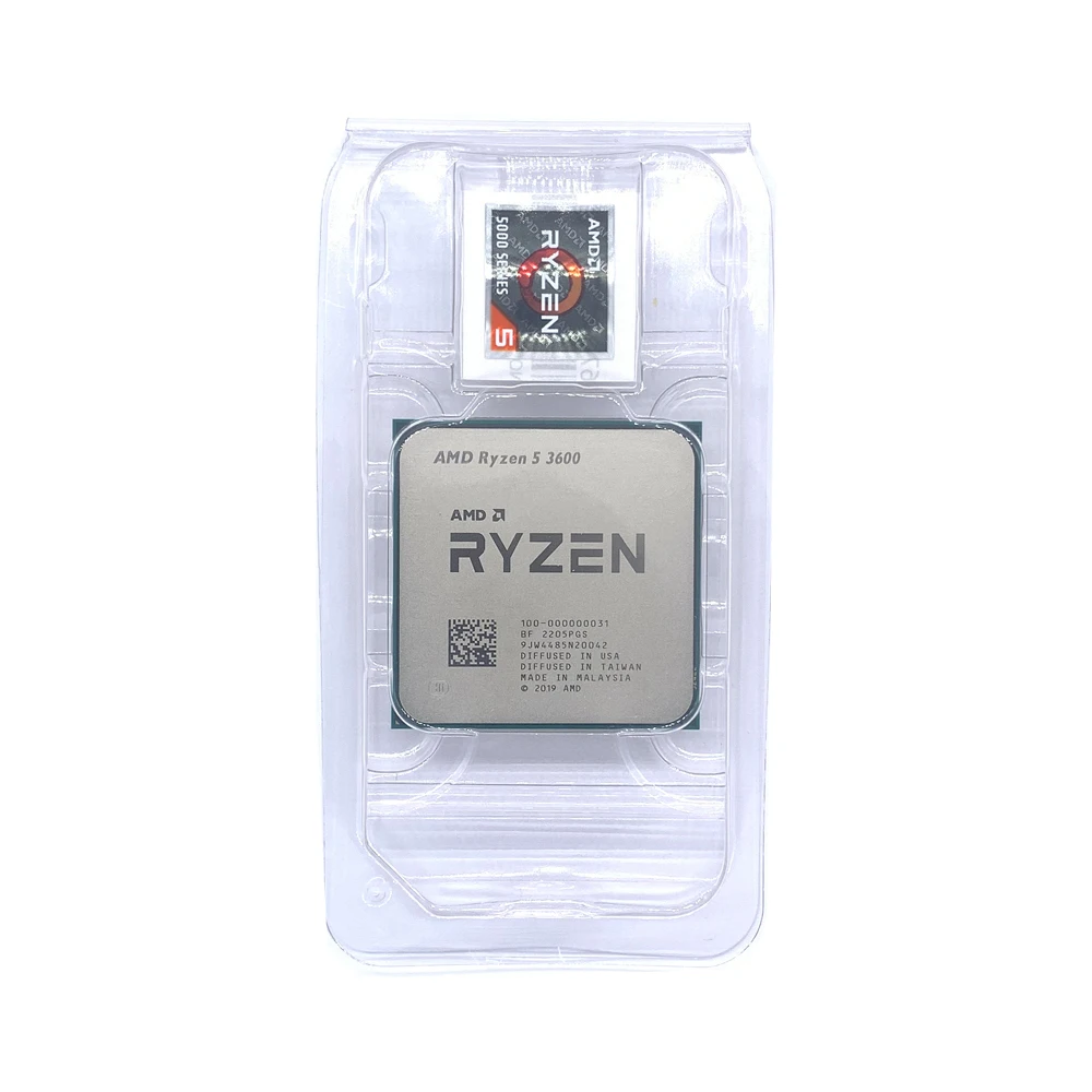 New AMD Ryzen 5 3600 R5 3600 3.6 GHz Six-Core Twelve-Thread CPU Processor  7NM 65W L3=32M 100-000000031 Socket AM4 no fan