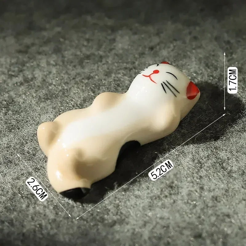 Ceramic Creative Paint Brush Pen Holder Cat Shape Pen Shelf Display Stand Craft Decoration Acrylic Painting Art Supplies
