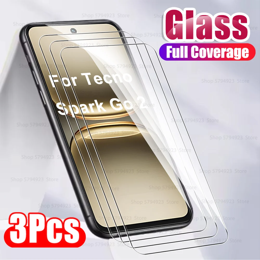 3-Pack Anti-Scratch Screen Protector Film for Tecno Spark Go Series Phones