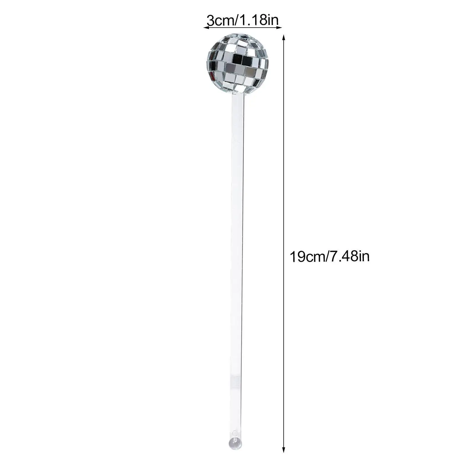10/24pcs Disco Ball Stirrers Cocktail Beverage Coffee Stirrer Plastic Mirror Ball Sticks For Home Drink Party Decor Favor
