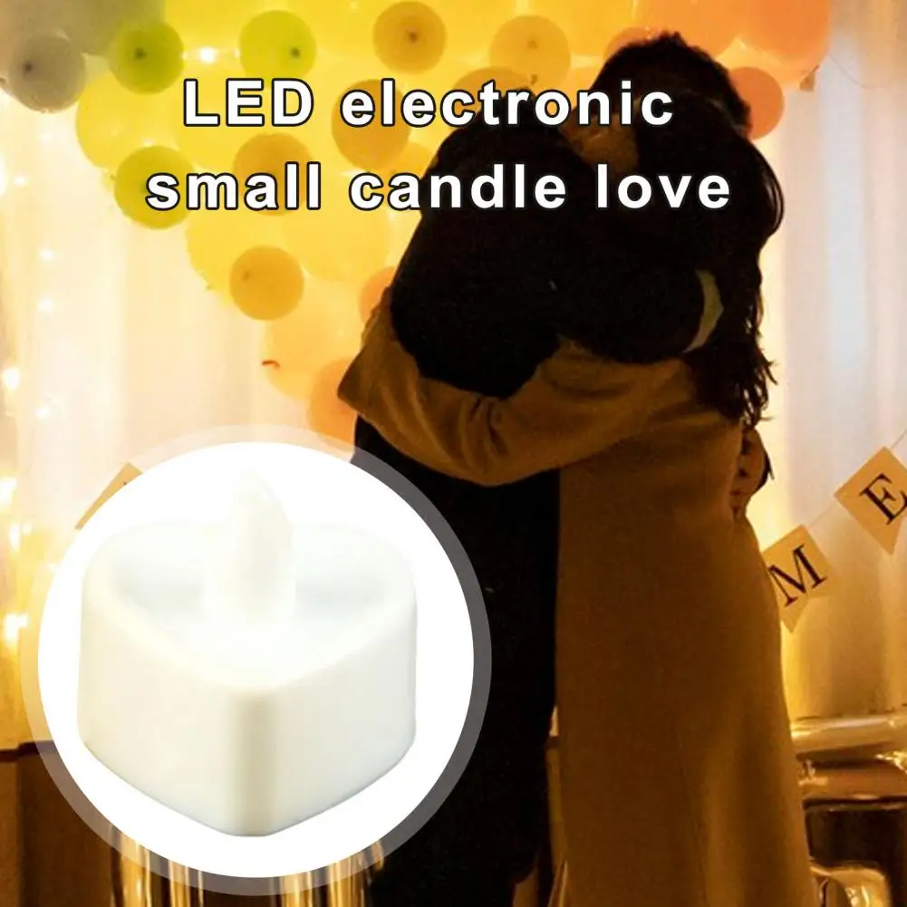 Proposal Decoration Ideas Romantic Heart Shape Led Tealight Candles with Artificial Flower Petals Create for Home for Weddings