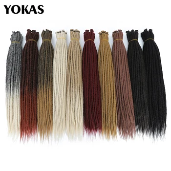 Dreadlock Extensions Handmade Crochet Hair Synthetic 24 36 Inches Dread Extension Crochet Braids For Women Dreadlocks Hair YOKAS 1
