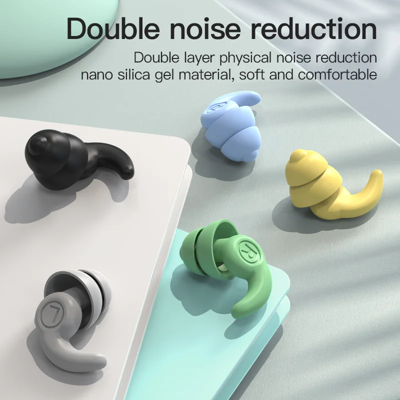 Swimming Ear Plugs Waterproof Seaside Pool Silicone Earplugs For Sleeping Diving Surf Soft Comfort Natation Swimming Accessories