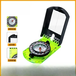 Multifunctional Folding Compass with Durable Transparent Base Plate and Map Reading Scales (A)