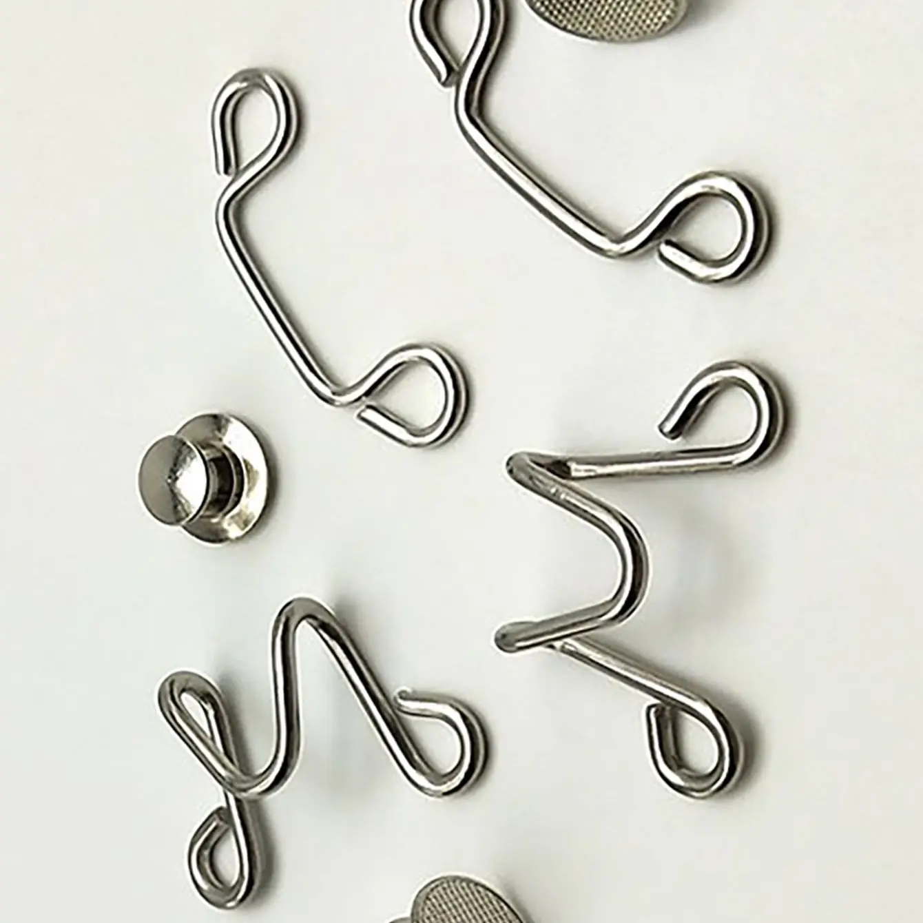 2pcs-Sets Metal Jeans Waist Buckle Adjustable Nail-free Snaps Fastener Button Detachable Waist Tightener Household