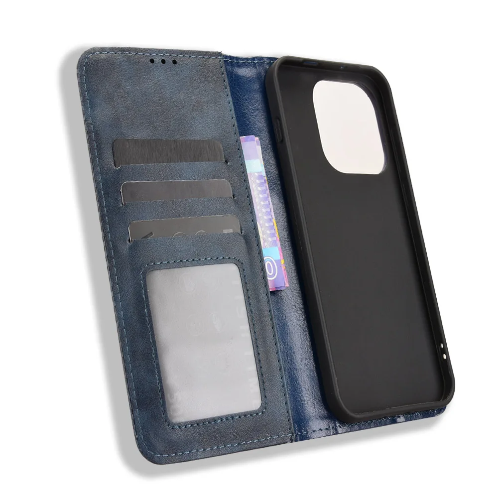 Premium PU Leather + TPU Flip Wallet Phone Case with Anti-Knock Protection