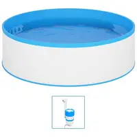 Piscine familiale hors sol avec skimmer surélevé et pompe intégrée – structure en acier et revêtement en PVC – facile à installer et à entretenir 2