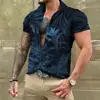 2024 Hawaiian Leaf Plant Shirts For Men Floral Short Sleeve Casual Oversized Tops Social Everyday Streetwear Clothing Tropical 2