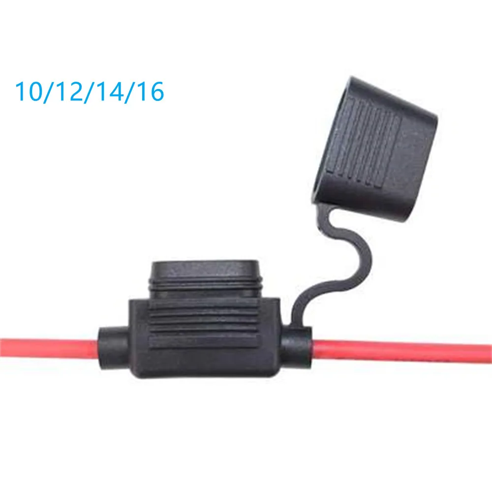 

5Pcs/Lot 10 12 14 16 18 AWG Medium Car Fuse Holder Water-resistant Waterproof Automotive With Cover Inline Auto
