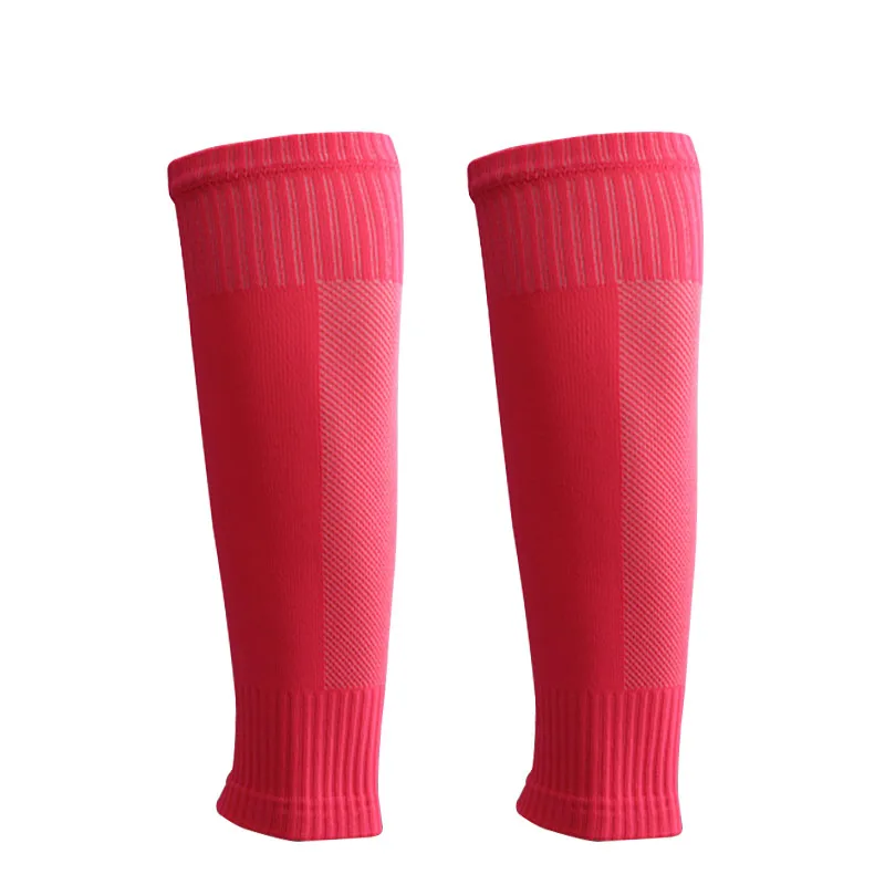1 Paar Fußballsocken, atmungsaktiv, ohne Fußteil, professionelle Schienbeinschoner, befestigte Beinwärmer, Fußschutz, um das Wadenmuskelgewebe zu schützen. – Detail 7