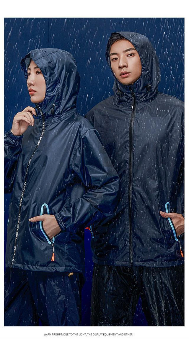 Prova Impermeável Água Caminhadas Jaqueta Adulto Ciclismo Capa de Chuva Calças de Chuva Terno da Motocicleta Bicicleta Elétrica Jaqueta de Chuva para Mulheres dos Homens Split à 12 Online shopping