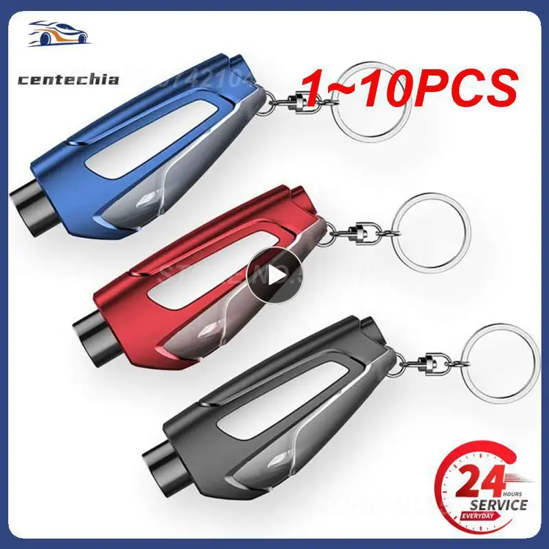 

1~10PCS Portable Car Emergency Hammer Multi-function Window Breaker Seat Belt Cutter Keychain Life-Saving Escape Tool
