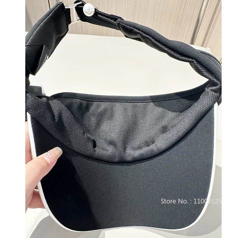 PL New Women Sports Hat Embroidered Golf Sports Sun Visor Empty Top Tennis Cap Ladies Tennis Outdoor Ruuning Headcover