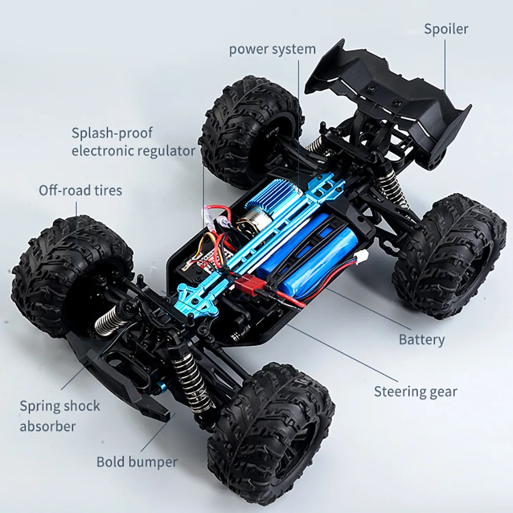 SCY 16102 1:16 50KM/H 4WD RC Car With LED Light Remote Control Cars High Speed Drift Monster Truck for Kids vs Wltoys 144001 Toy 3
