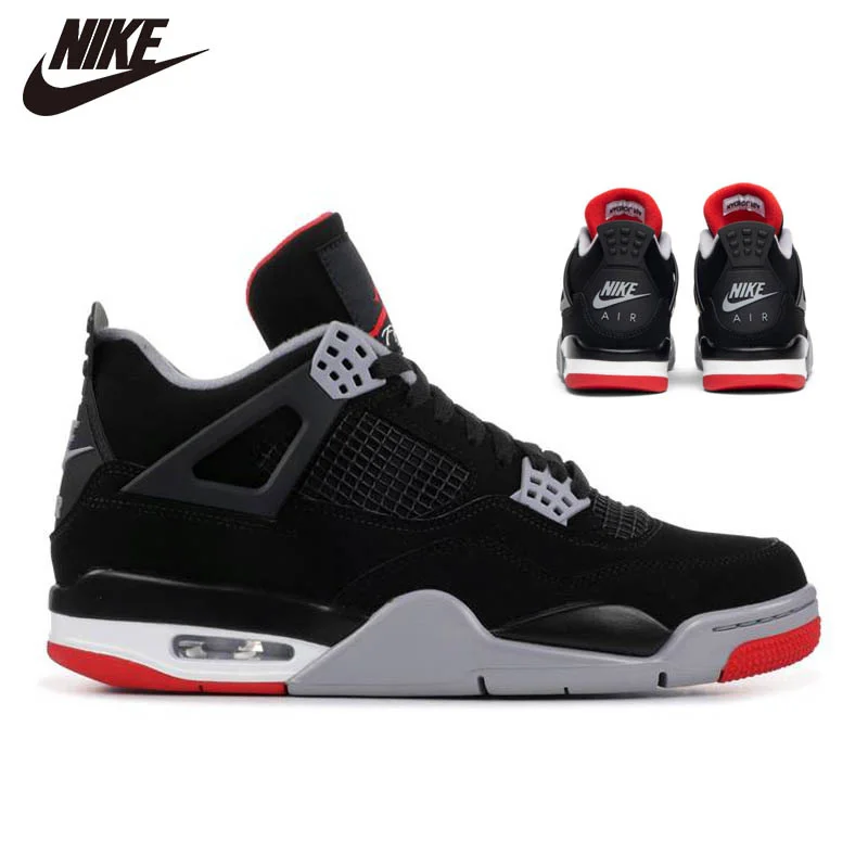 NIKE Air Jordan 4 Retro men basketball shoes Toro Bravo grew