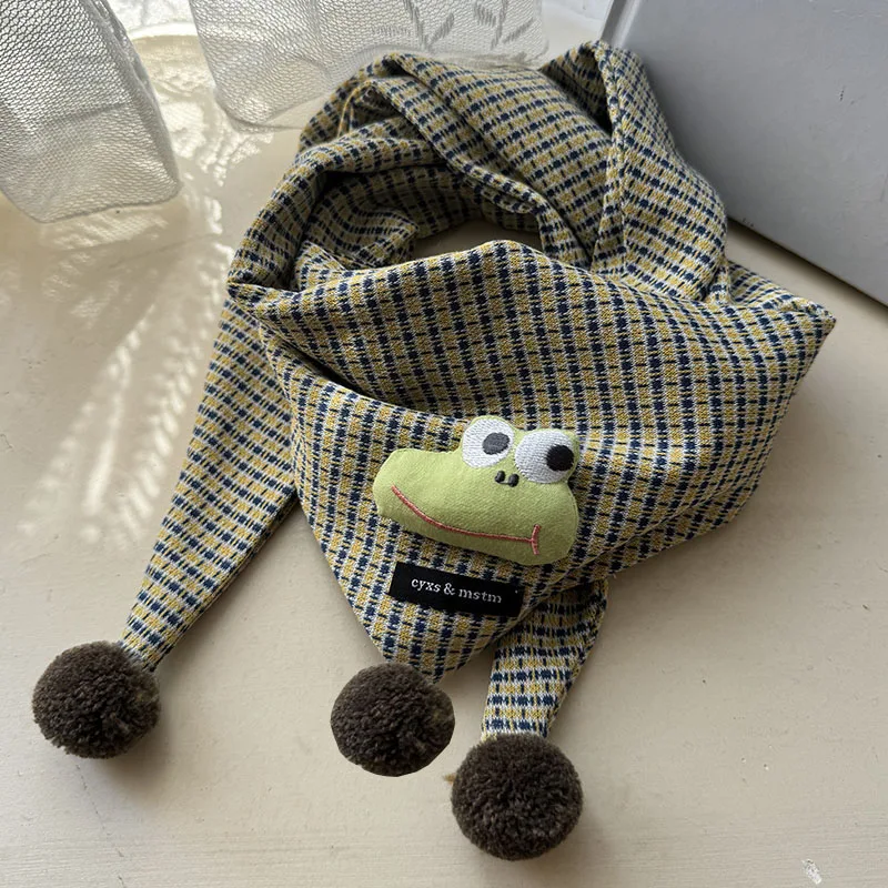 3-8Y new autumn winter knitted triangle scarf for baby boys girls outdoor warm kids mufflers children crochet baby