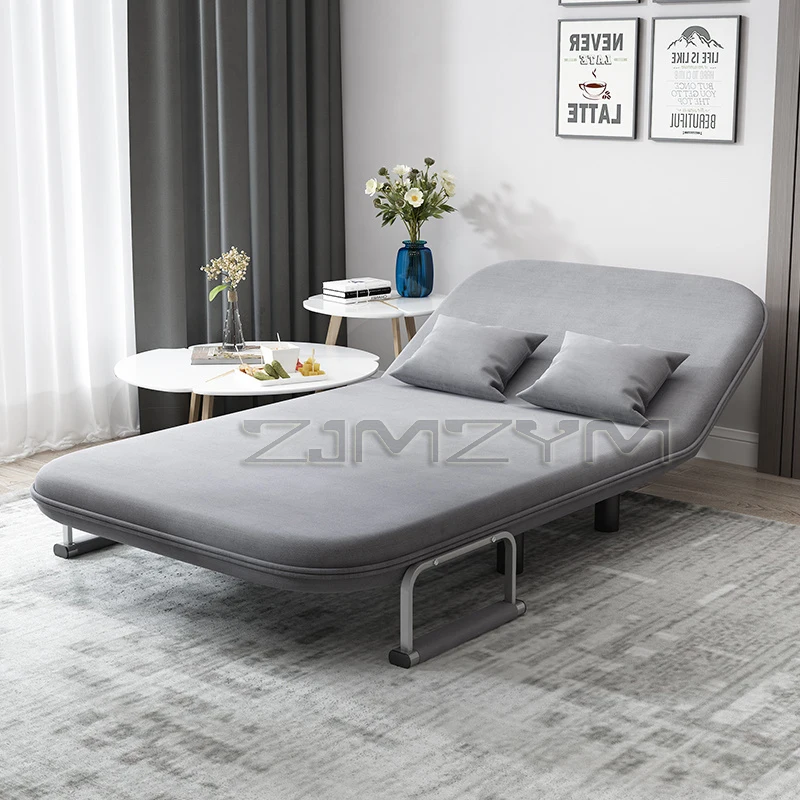 Sofá cama plegable Simple gris para apartamento, cama pequeña familiar,  silla reclinable Simple, muebles de cama individual - AliExpress