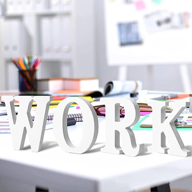 White Wooden Alphabet Letter - Personalized DIY Home & Event Decor, 10CM