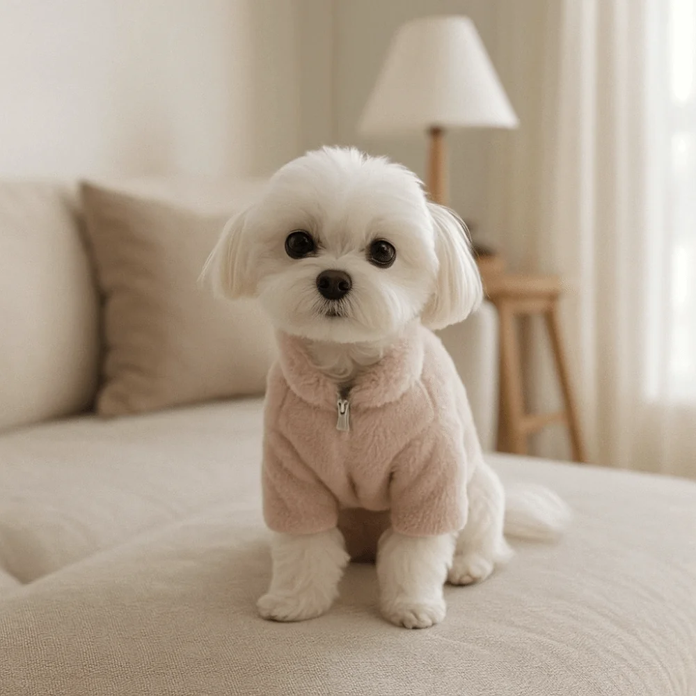 Fashion Rabbit Fur Dog Warm Coat Soft Comfortable Pet Plush Jackets Thickened Dog Costume Daily Wear