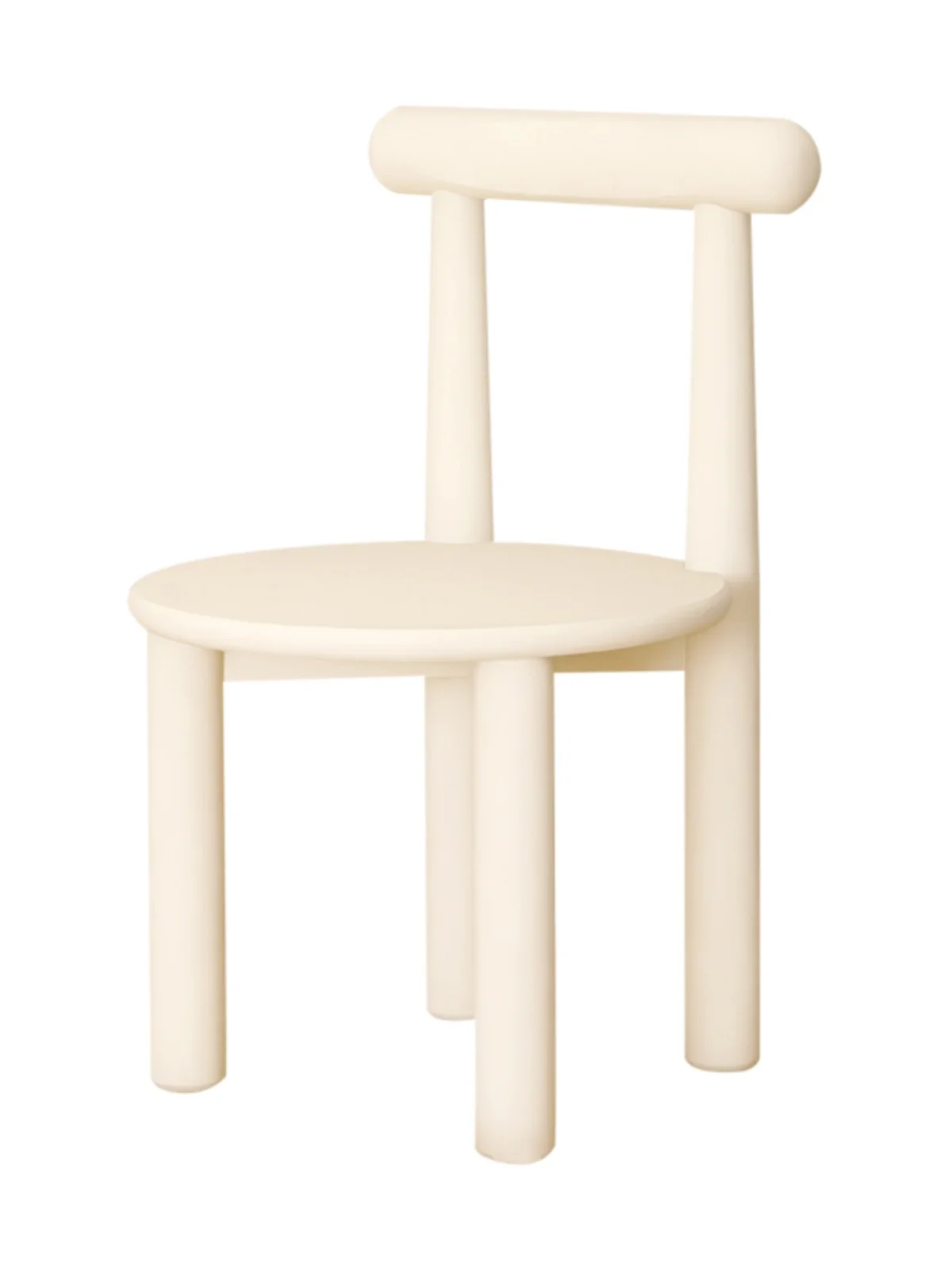 

Nordic Light Luxury Solid Wood Dining Chair Modern Minimalist Living Room Leisure Chair Ivory White Dining Table Stool