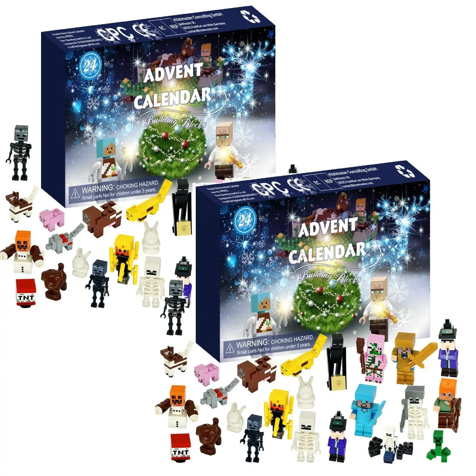 Halloween Christmas Calendar Toy-24 Day Countdown Calendar Kit Includes 24 Characters Surprise Gifts For Children & Fans christmas countdown calendar