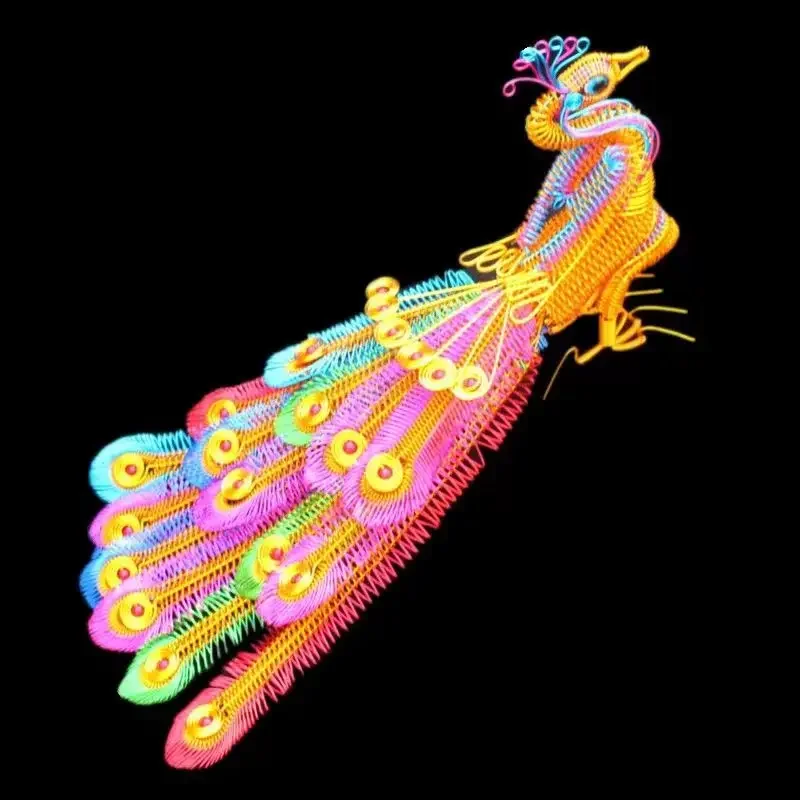 

** 1 шт. ручная работа, сделай сам, китайский стиль, алюминиевая проволока, тканая модель Феникс, украшения для дома, украшение для рабочего стола