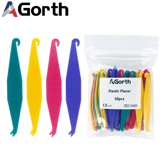 50/10Pcs Disposable Dental Orthodontic Elastic Bands Placer for Braces Tooth Rubber Ligature Ring Dentistry Accessories Tool