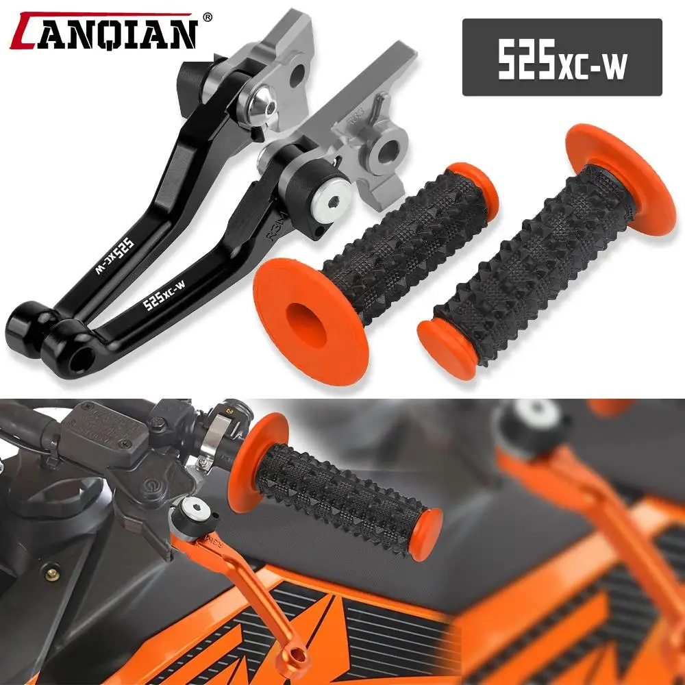 

Motorcycle Aluminum DirtBike Brake Clutch Lever 7/8'' Rubber Handle Bar For 525XCW 525 XC-W 2003 2004 2005 2006 2007 Accessories