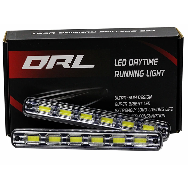 2Pcs/Set LED Auto Daytime Running Lights Fog Lamp with On/Off Fucnction 100 Waterproof COB DRL