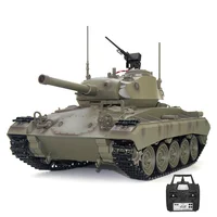 Tongde Model Chaffee M24 RTR 1/16 2.4G RC Battle Tank Smoke Sound Shooting LED Light Simulated Vehicles Model RTR Toys 1