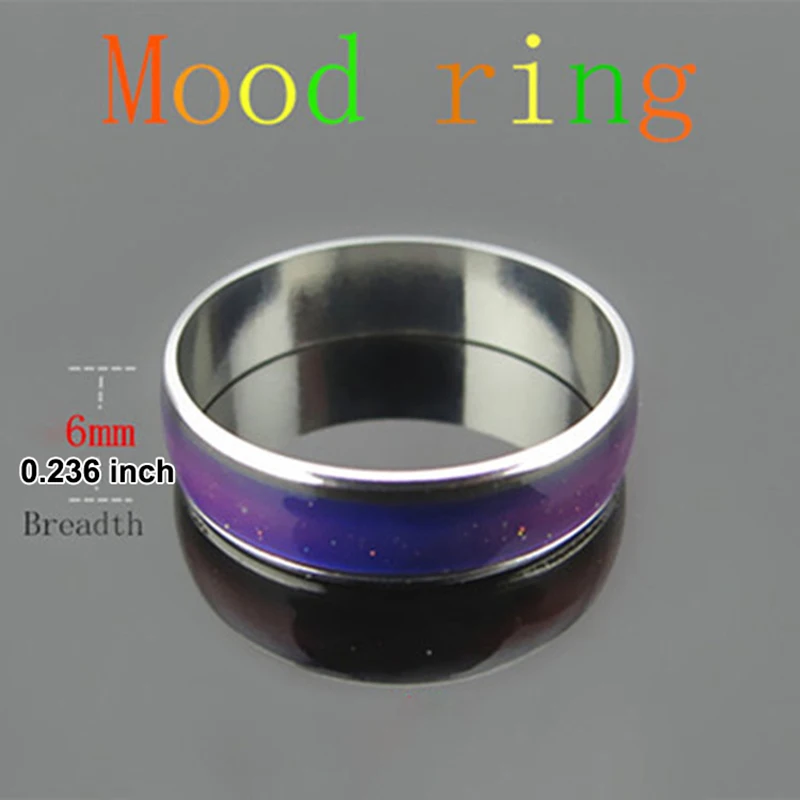 1pc Stainless Steel Mood Ring Changing