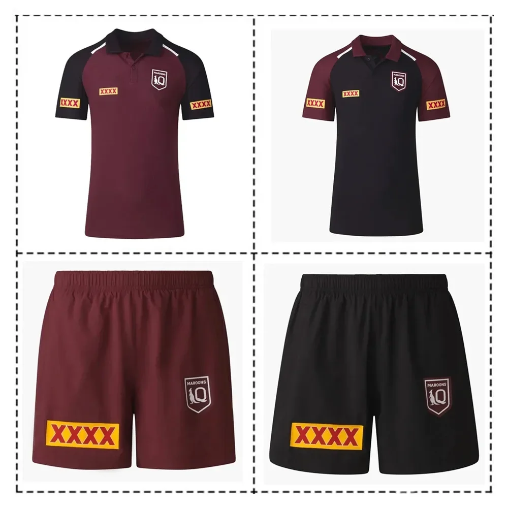 Men Basketball Jersey Men Volleyball Jerseys QUEENSLAND MAROONS MENS RUGBY TRAINING JERSEY POLO SHIRT size S-XL-5XL